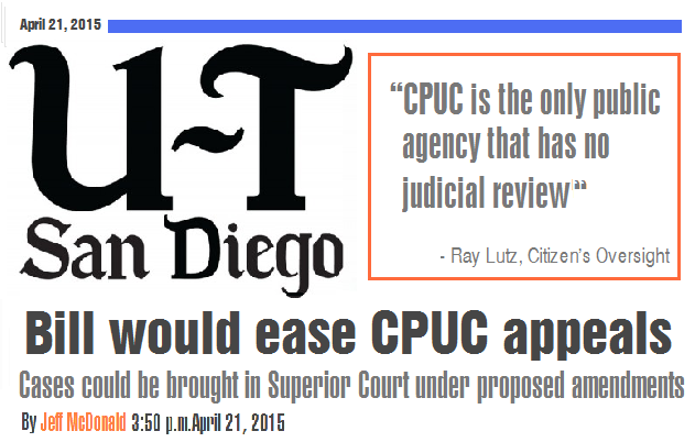 Rendon Bill gives right to appeal at CPUC