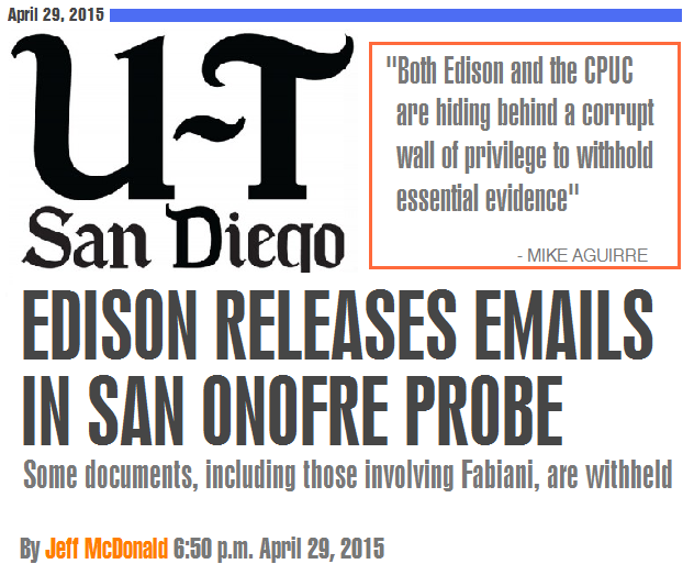 Southern California Edison releases secret emails